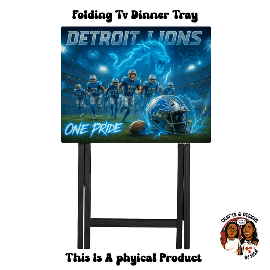 Detroit Lions One Pride Folding Tv Dinner Tray