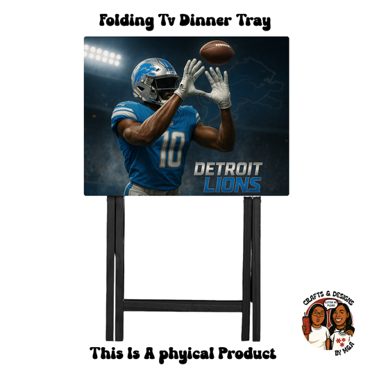Detroit Lions Catch Hands Folding Tv Dinner Tray
