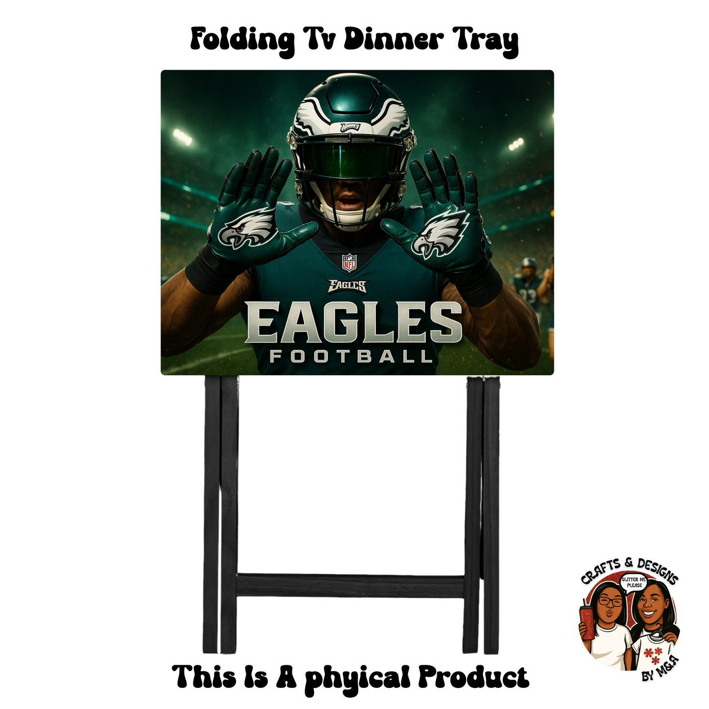 Philly Eagles Catch Hands Folding Tv Dinner Tray
