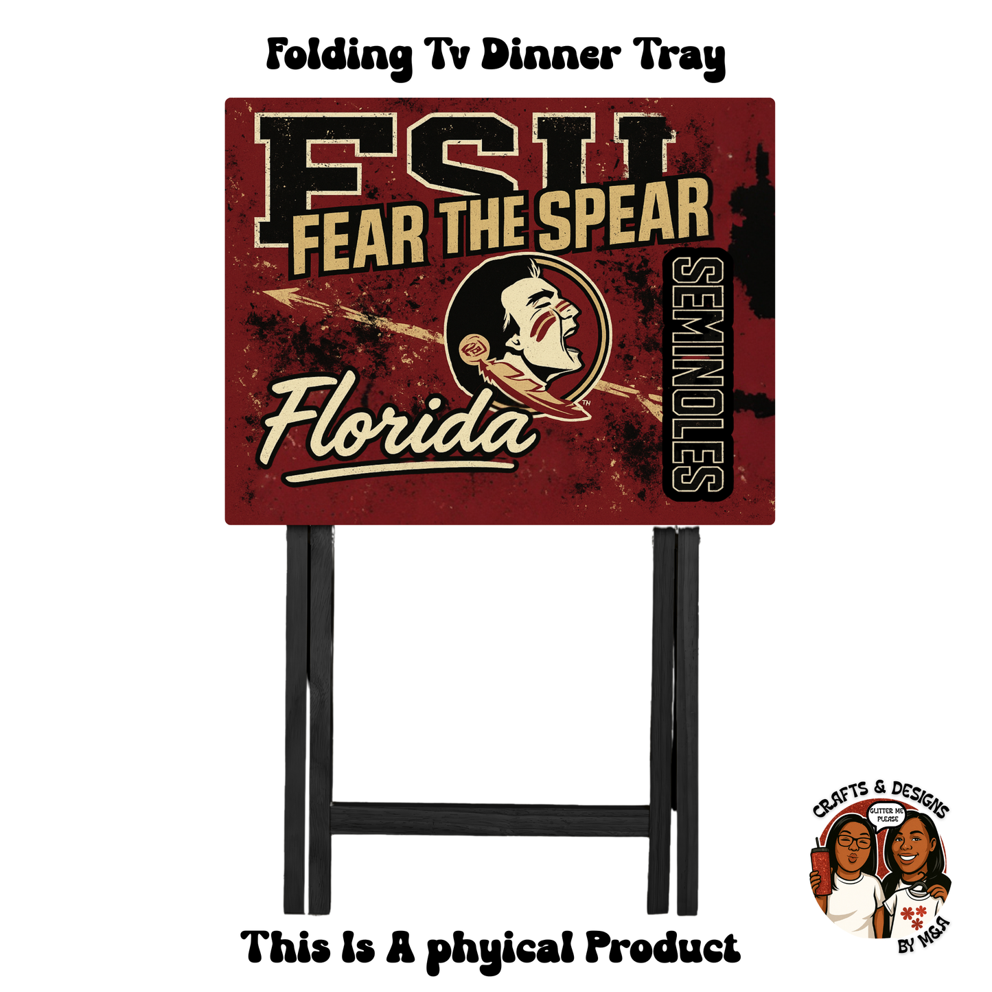 FSU Fear The Spear Folding Tv Dinner Tray