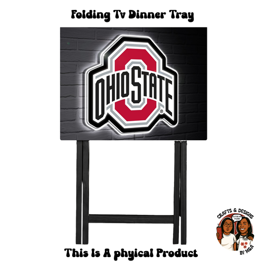 Ohio State Neon Sign Folding Tv Dinner Tray