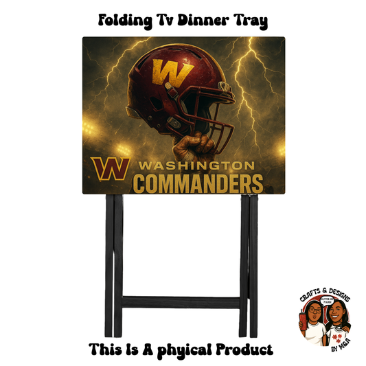Washington Commanders Helmet Raise Folding Tv Dinner Tray