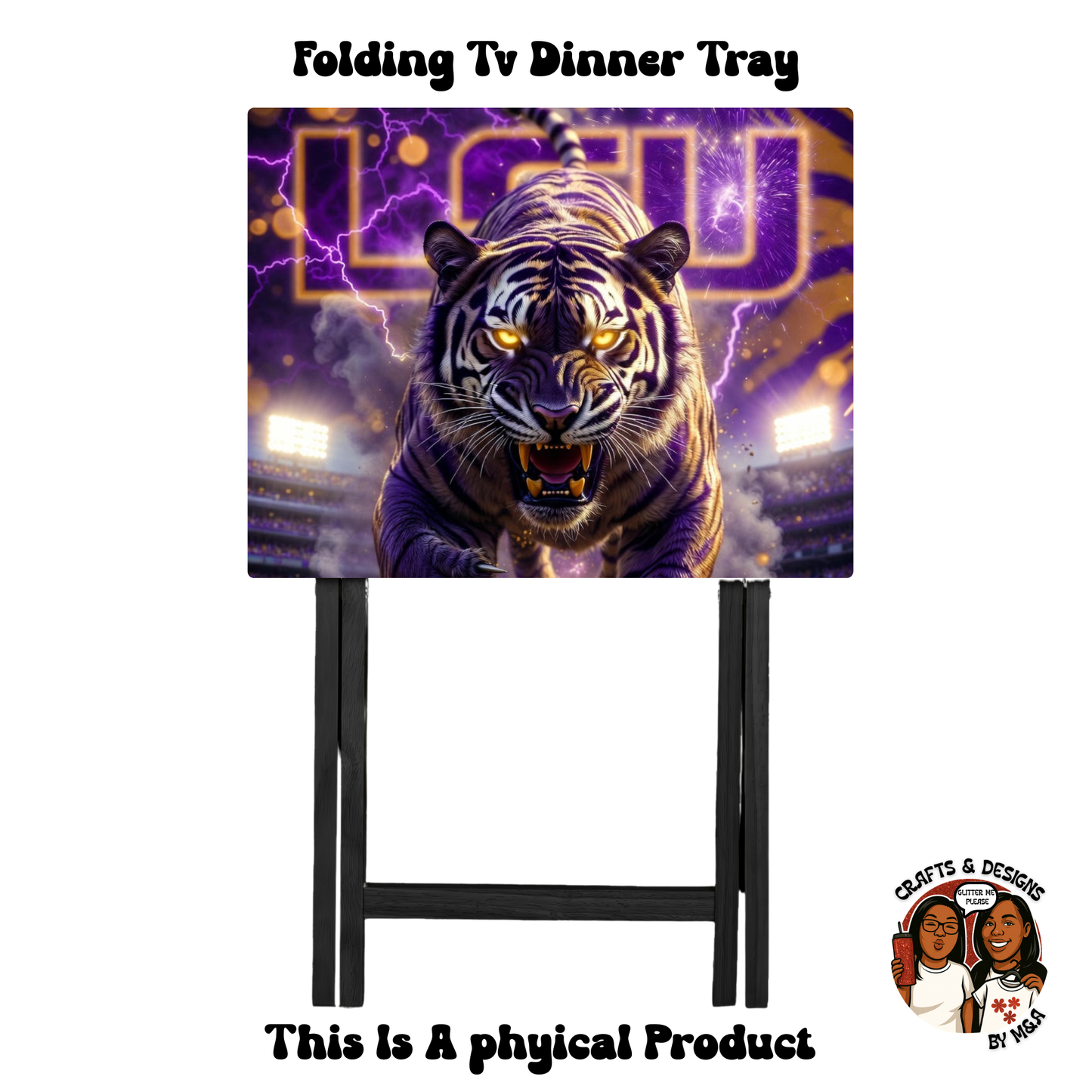 Fierce LSU Tiger Folding Tv Dinner Tray