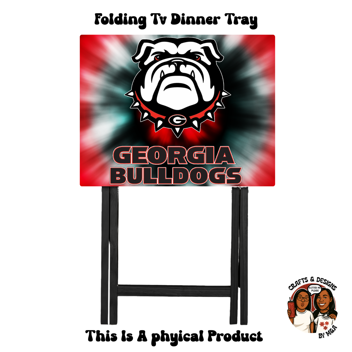UGA Tie-dye  Folding Tv Dinner Tray