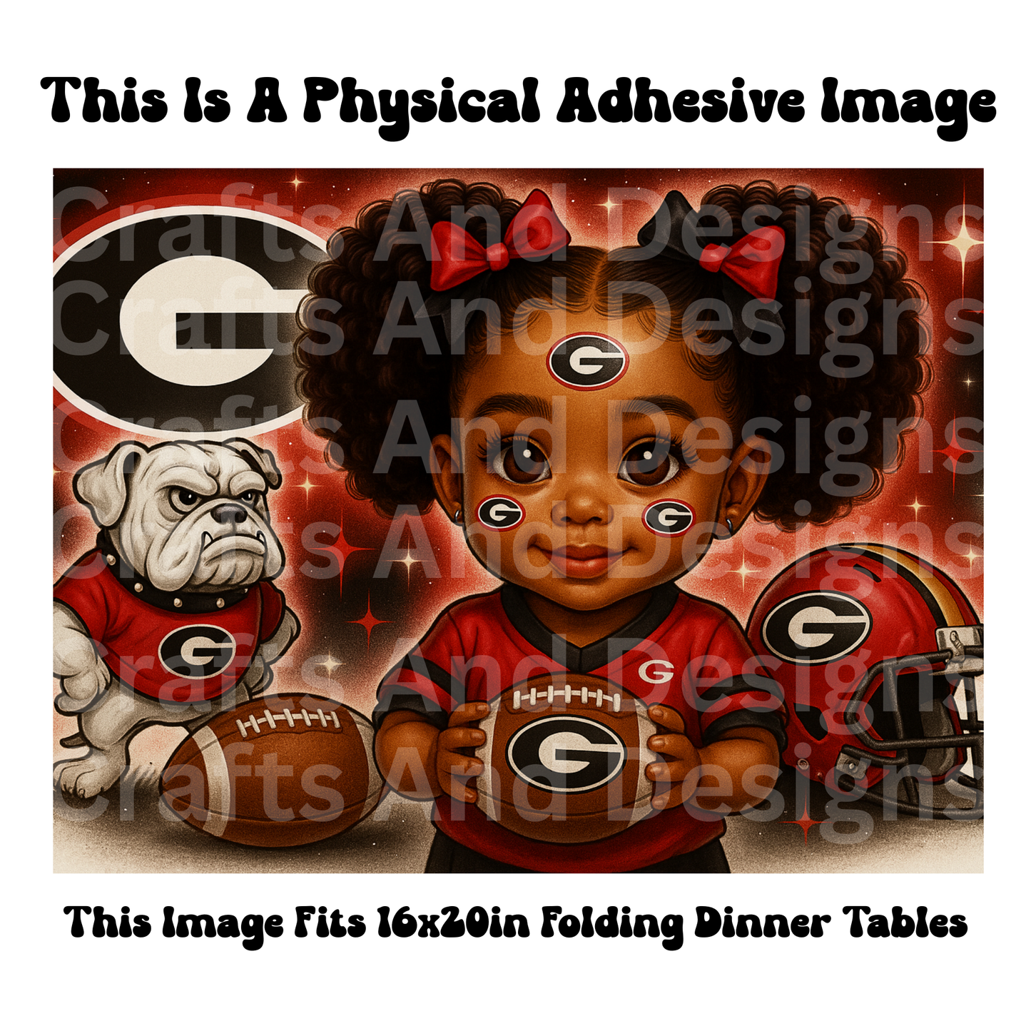 UGA Baby Girl Physical Adhesive Image