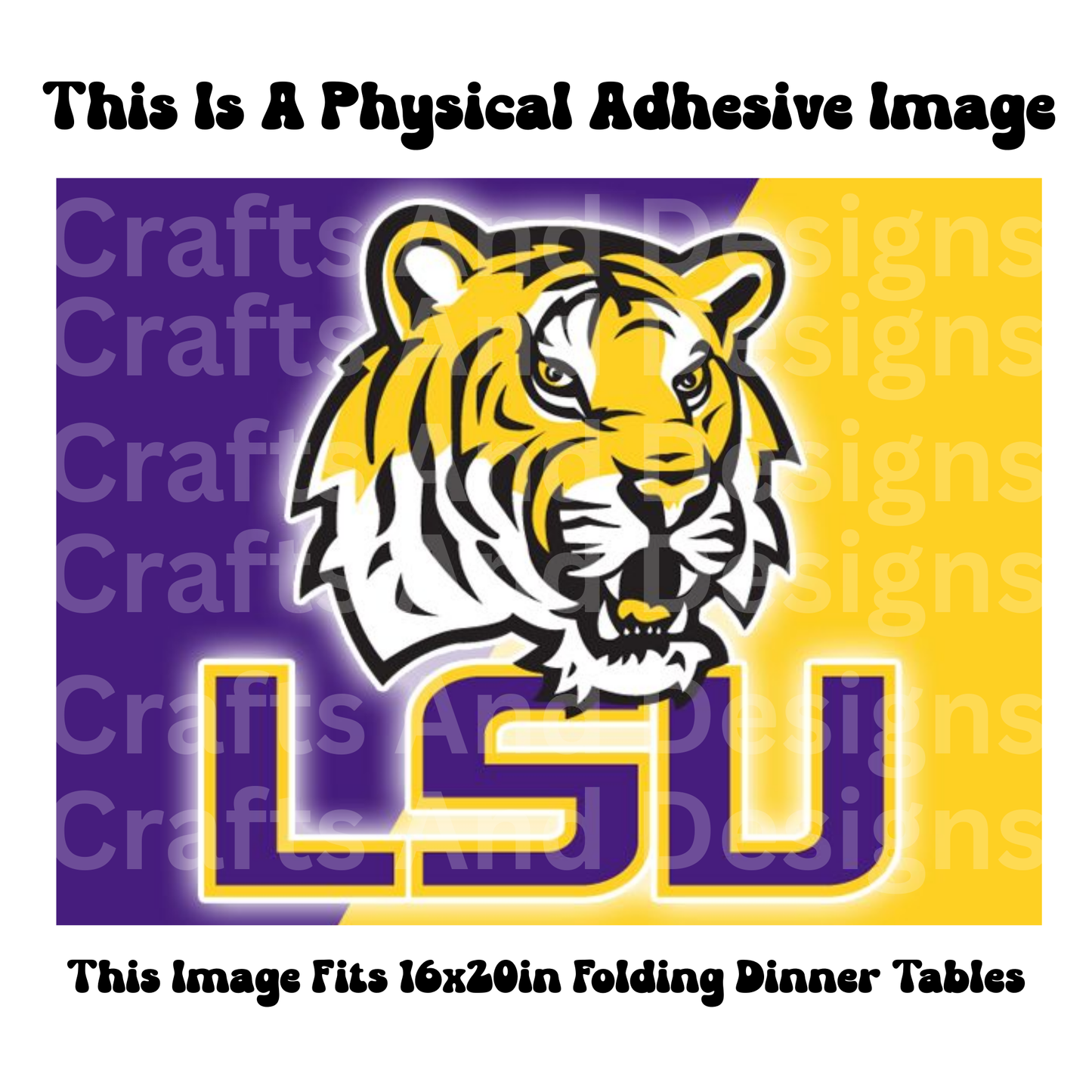 LSU Half & Half Tigers Physical Adhesive Image