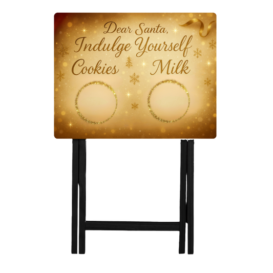 Luxury Gold Cookies & Milk Folding Dinner Tray