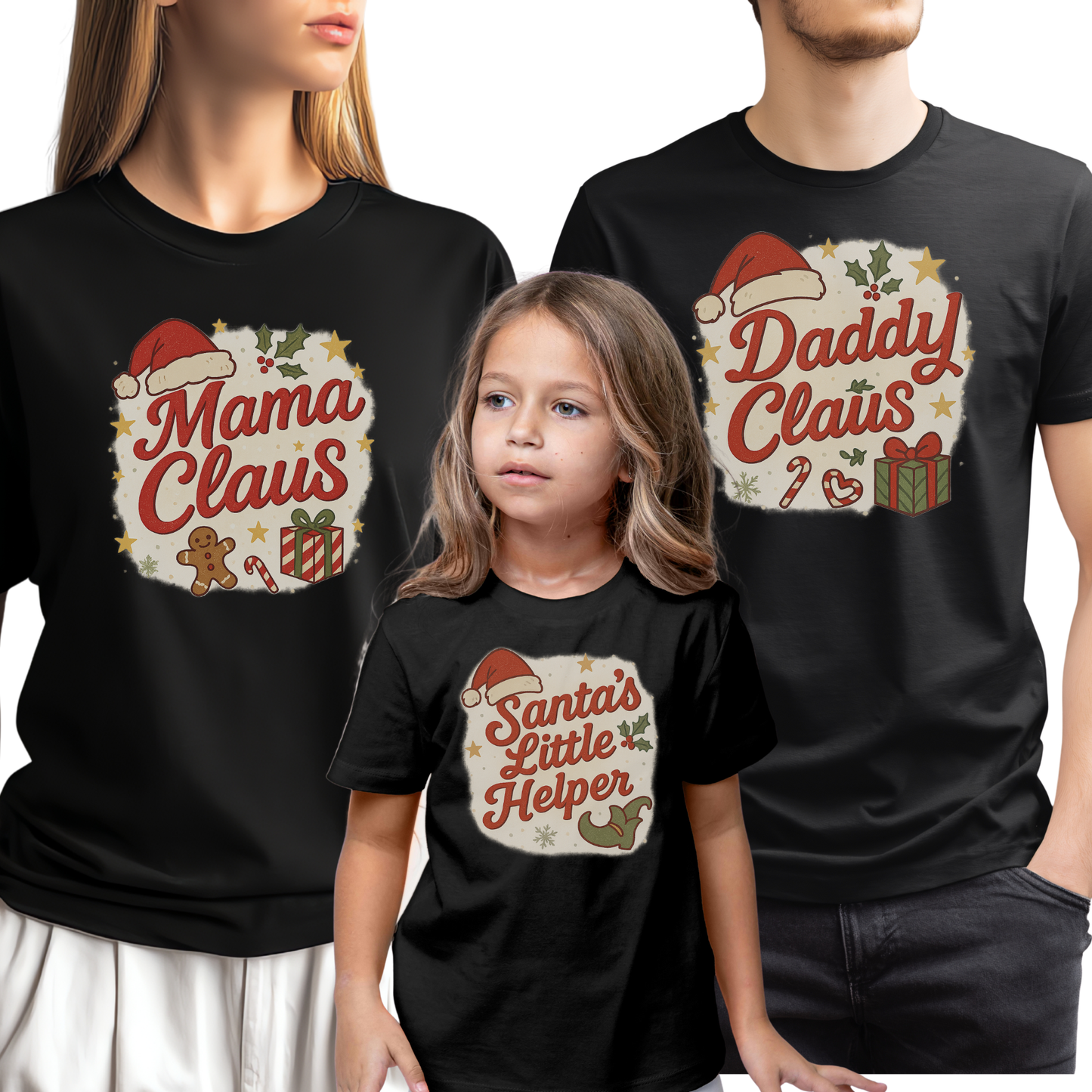The Santa Family Christmas Pajama T-shirt Bundle