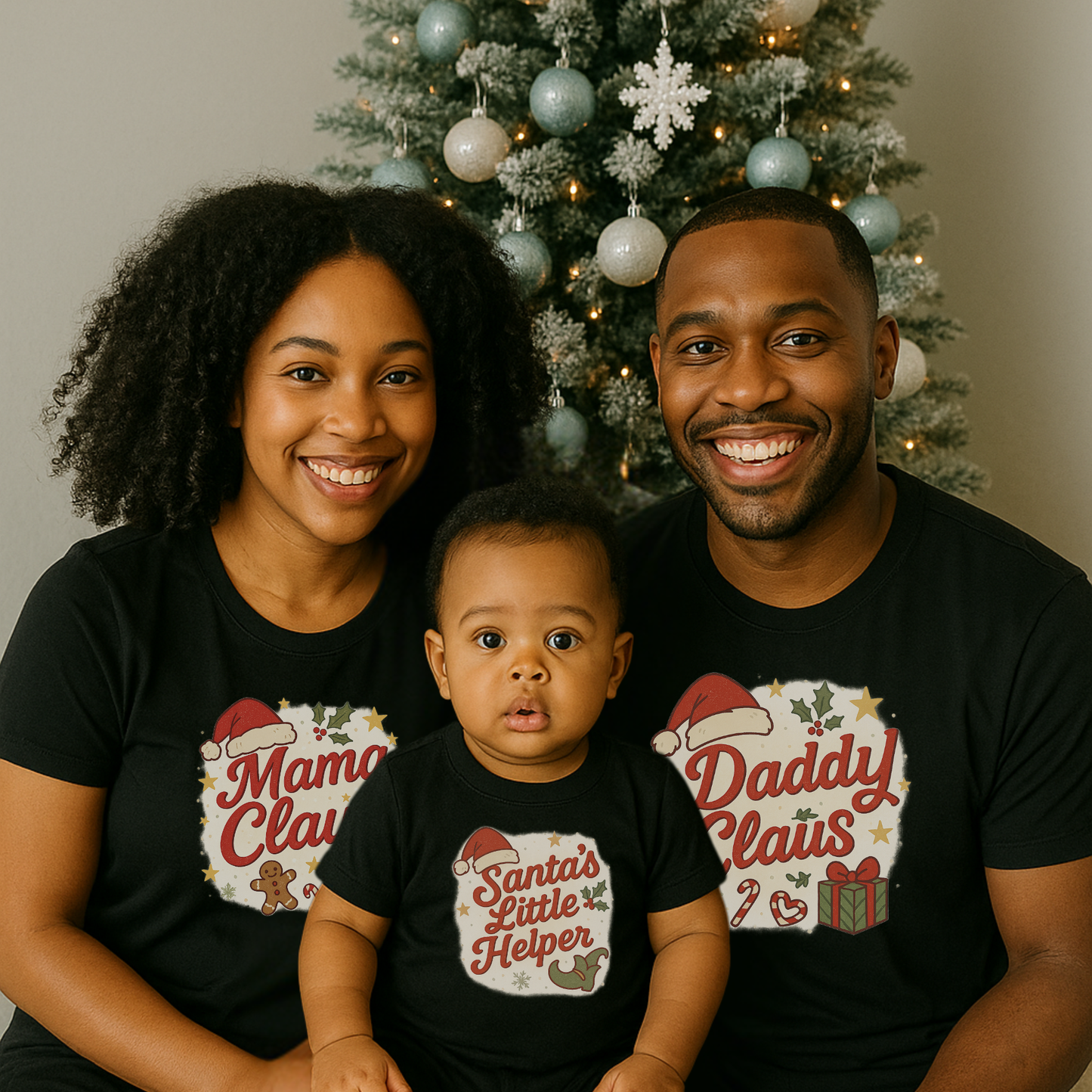 The Santa Family Christmas Pajama T-shirt Bundle