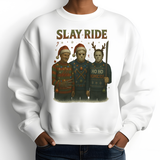 Slay Ride Halloween Christmas Sweatshirt