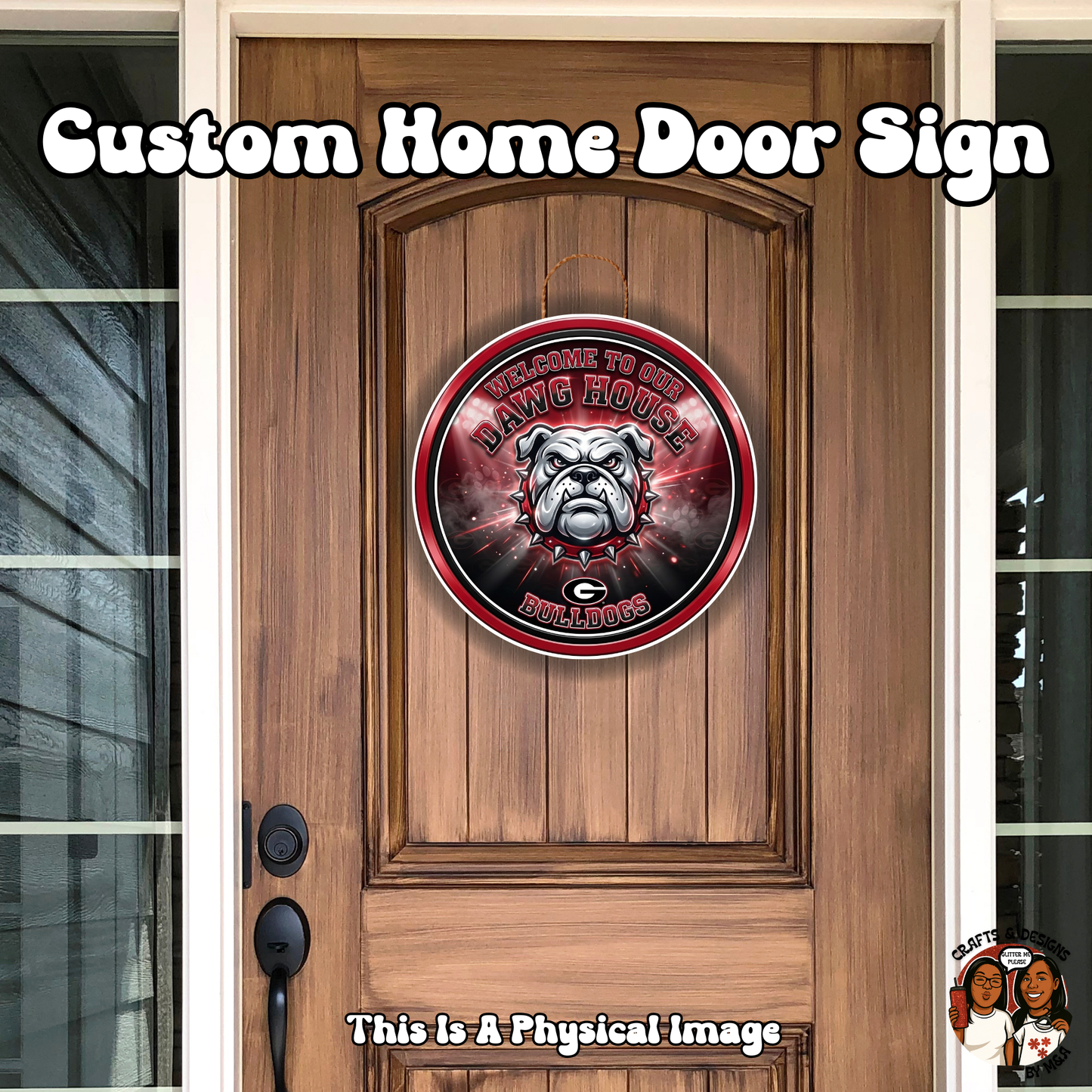 UGA Bulldogs Dawg House Home Door Sign