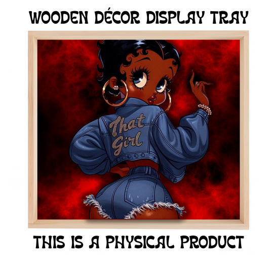 That Girl Boop Wooden Décor Display Tray