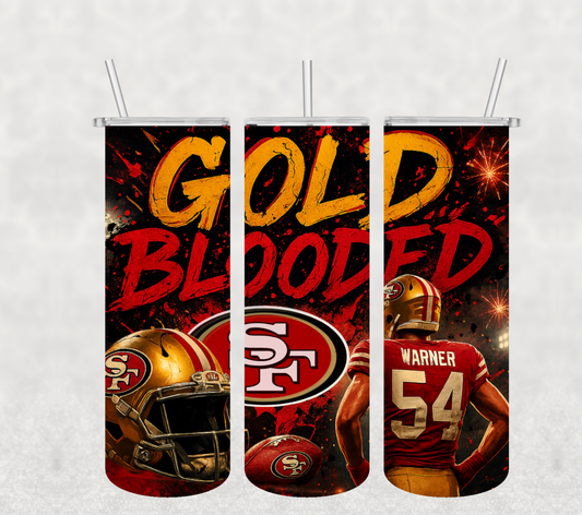 49ers Stainless-Steel Sublimation Tumbler