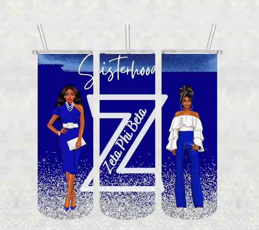 Zeta Phi Beta Stainless-Steel Sublimation Tumbler