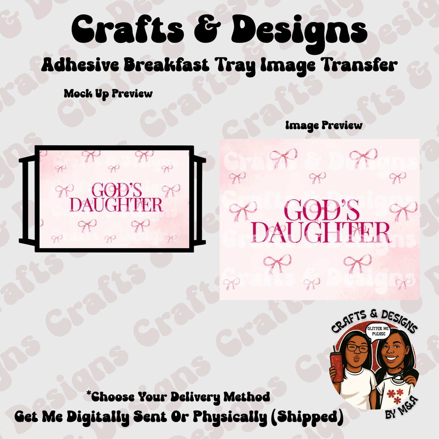 Gods Daughter Breakfast Tray Adhesive Transfer